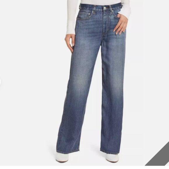 rag & bone Pants - Rag & Bone liquid Miramar pants, wide leg jeans, super soft sweatpant jean  25